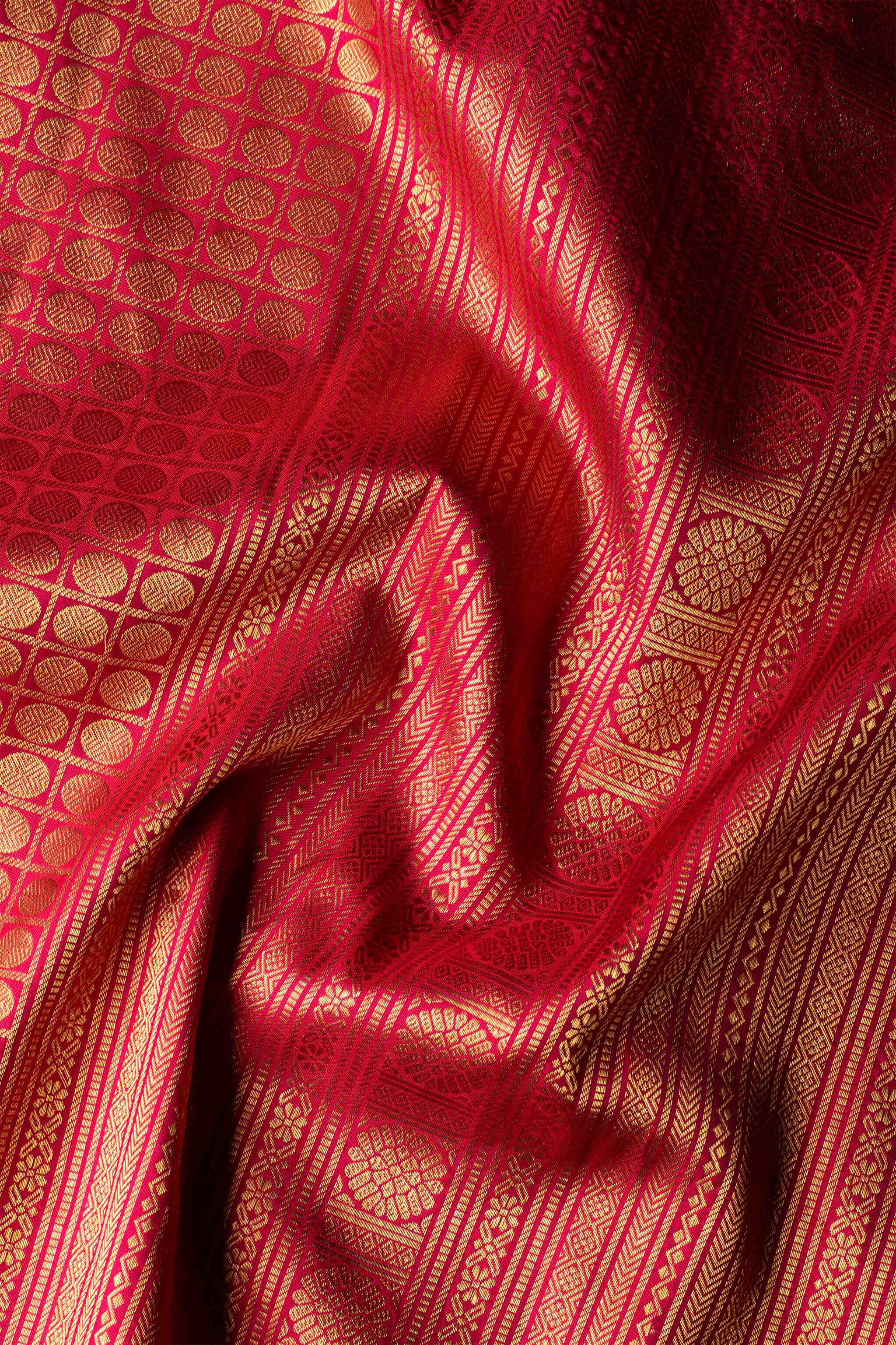'Rajanya' Red and Gold Kanjeevaram Silk Saree