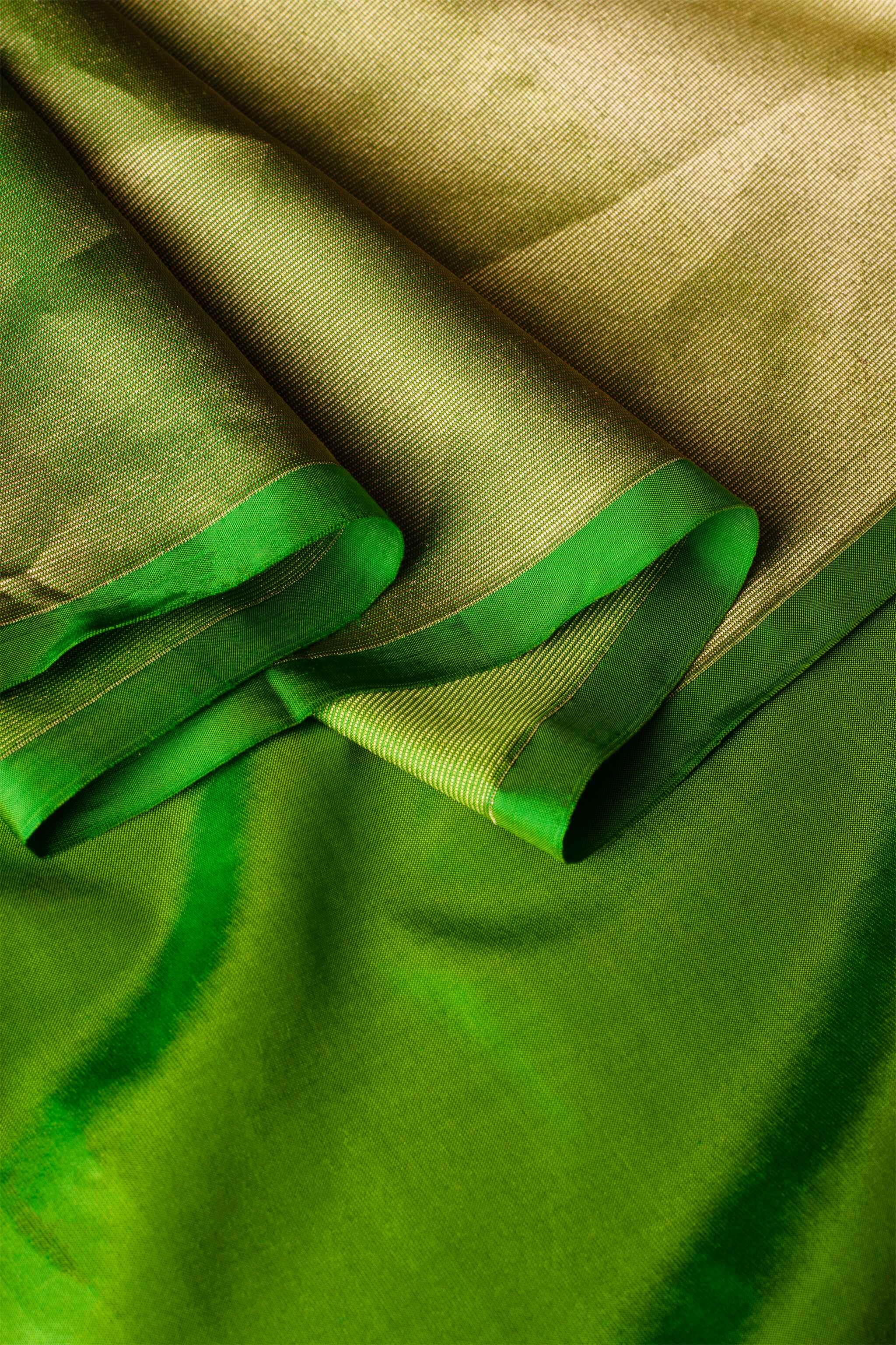 'Suvarna' Green and Gold Kanjeevaram Pure Silk Saree
