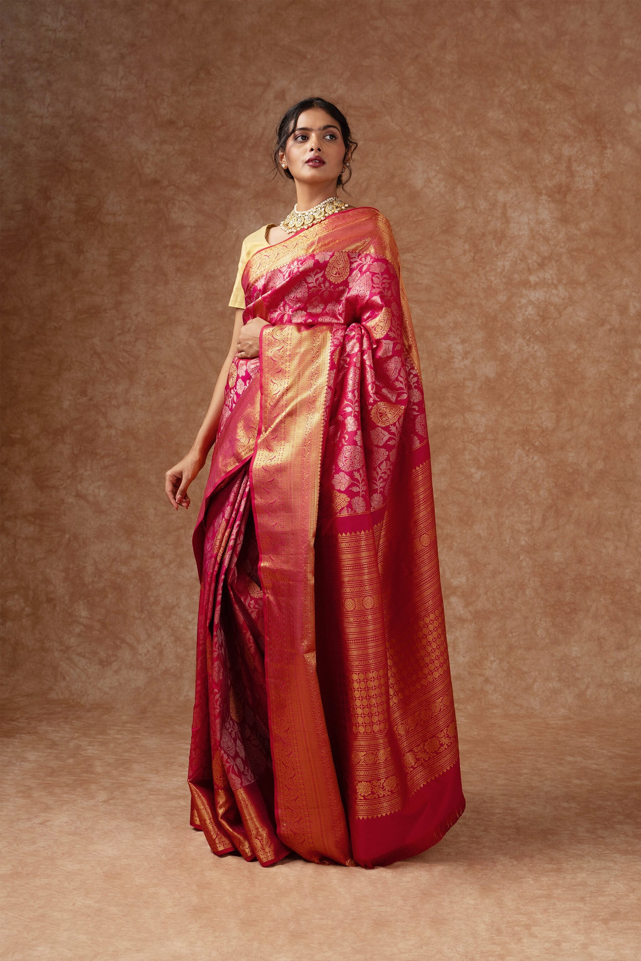 'Rajanya' Red and Gold Kanjeevaram Silk Saree