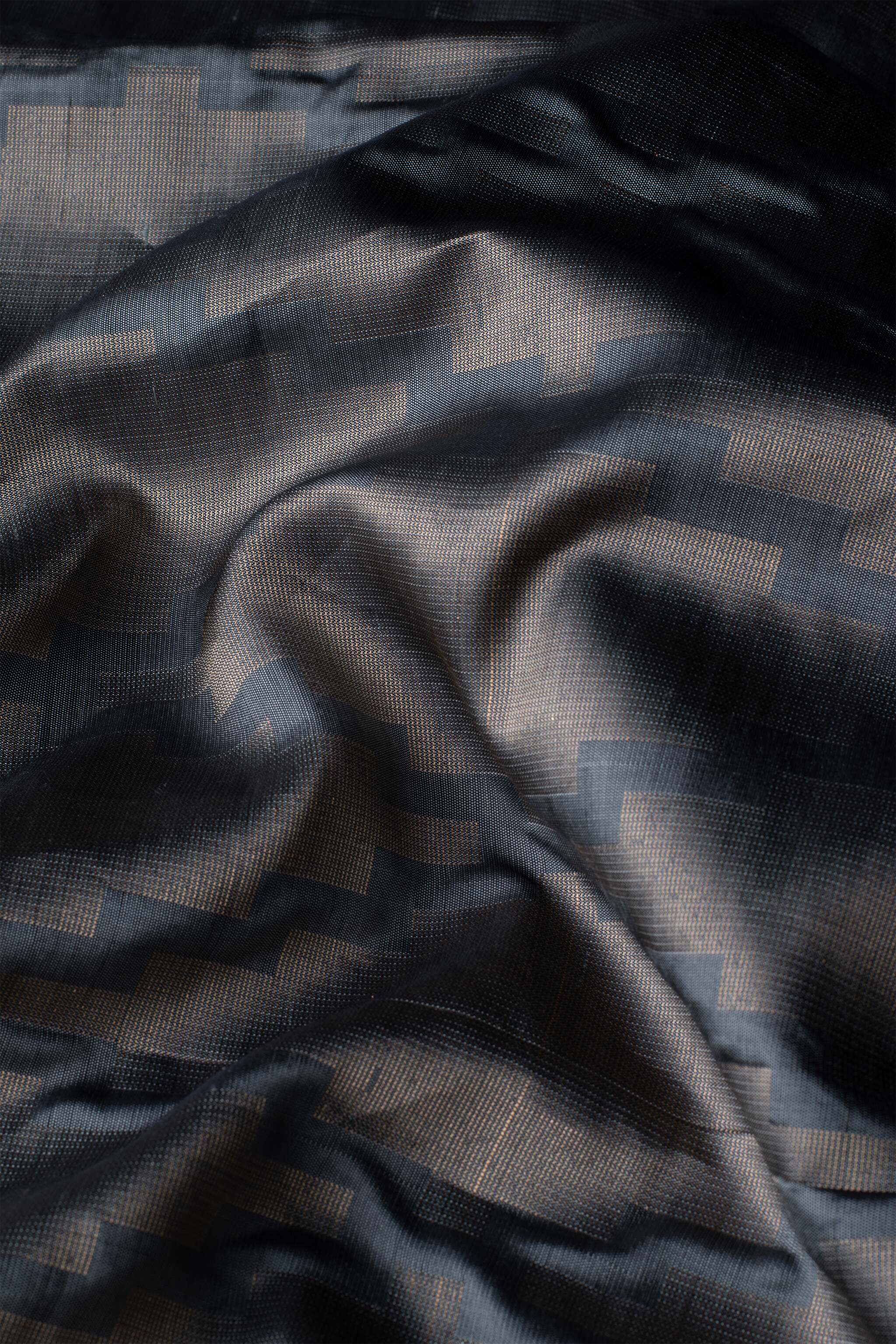 'Shyama' Black and Gold Kanjeevaram Pure Silk Saree