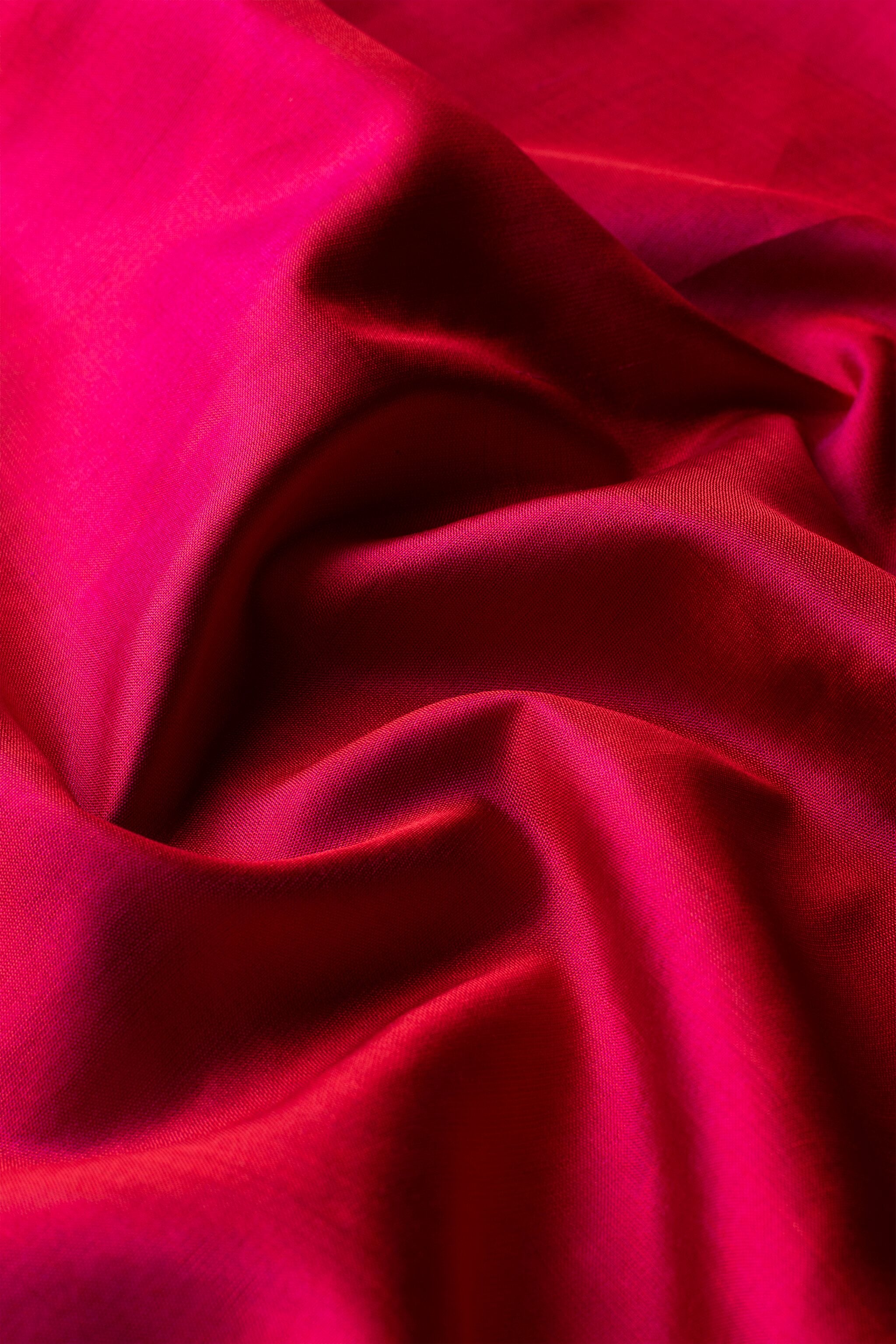 'Rudhra' Crimson Red Kanjeevaram Soft Silk (Single Warp)
