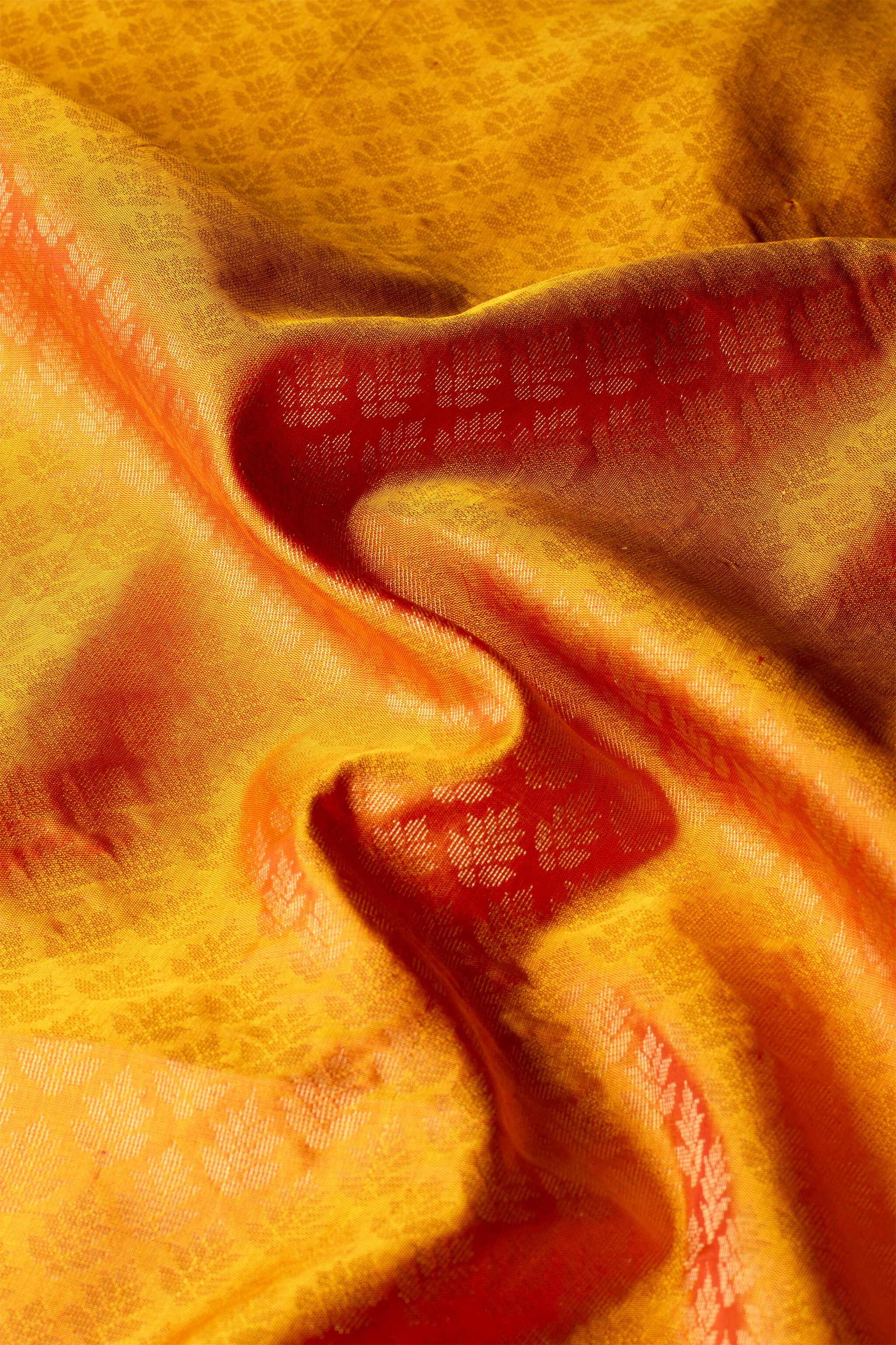 'Vasudhara' Yellow and Pink Kanjeevaram Soft Silk (Double Warp)
