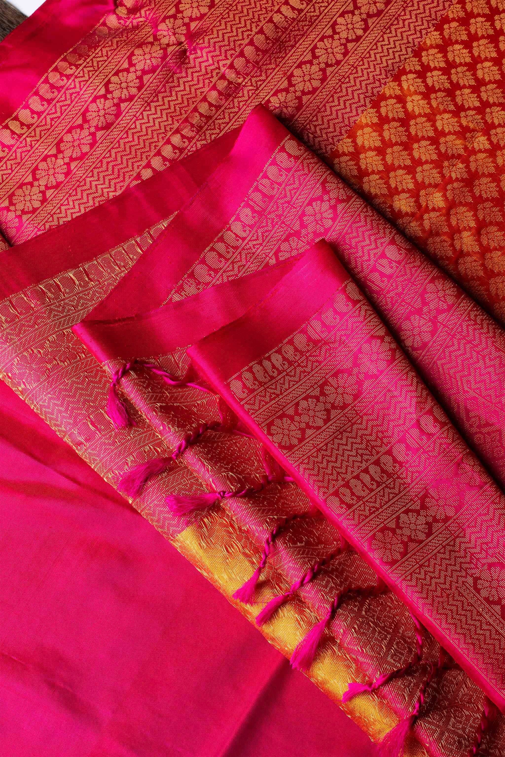 'Rajanya' Red and Gold Kanjeevaram Silk Saree