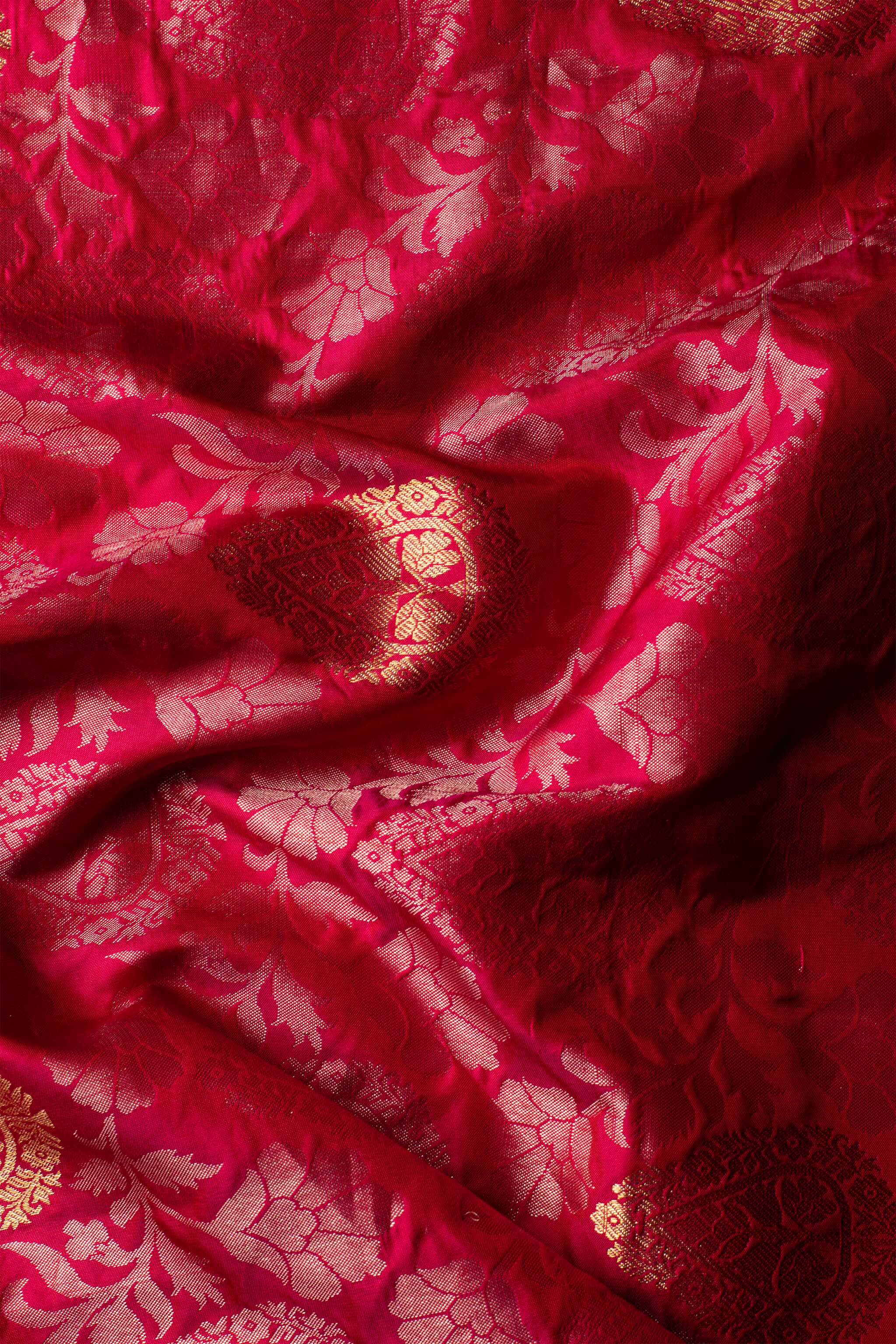 'Rajanya' Red and Gold Kanjeevaram Silk Saree