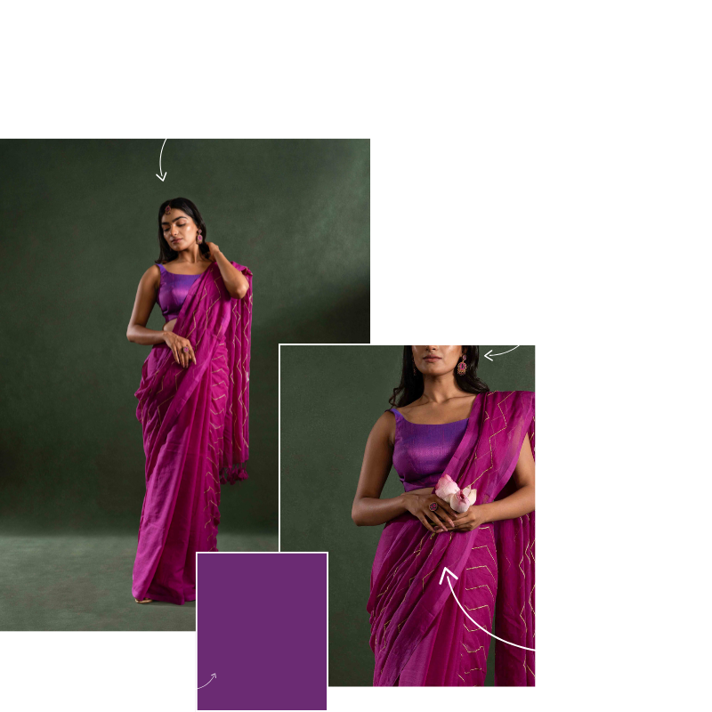 Saree styling details graphic