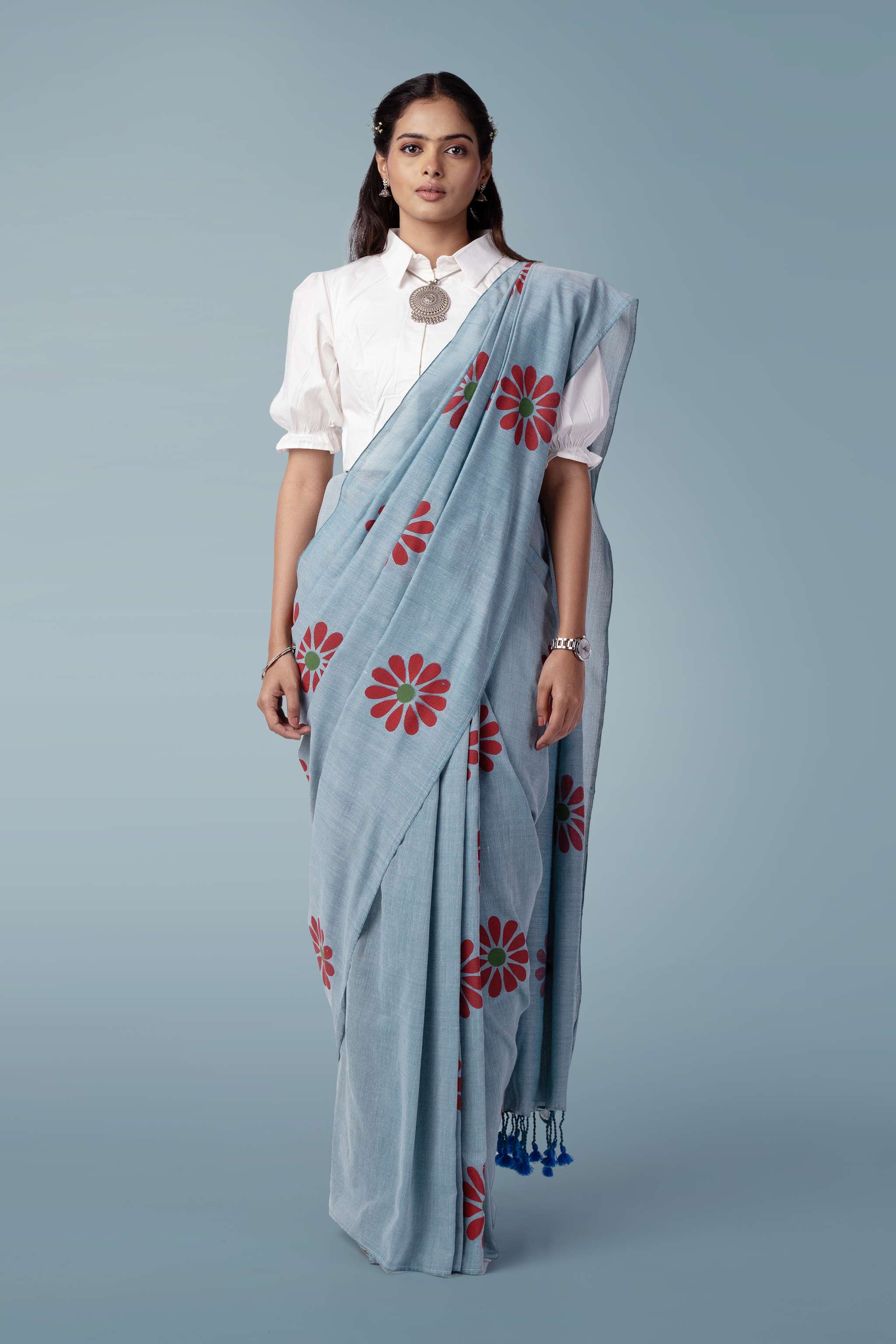 Mint Green Ultra-light Handspun Khadi Saree