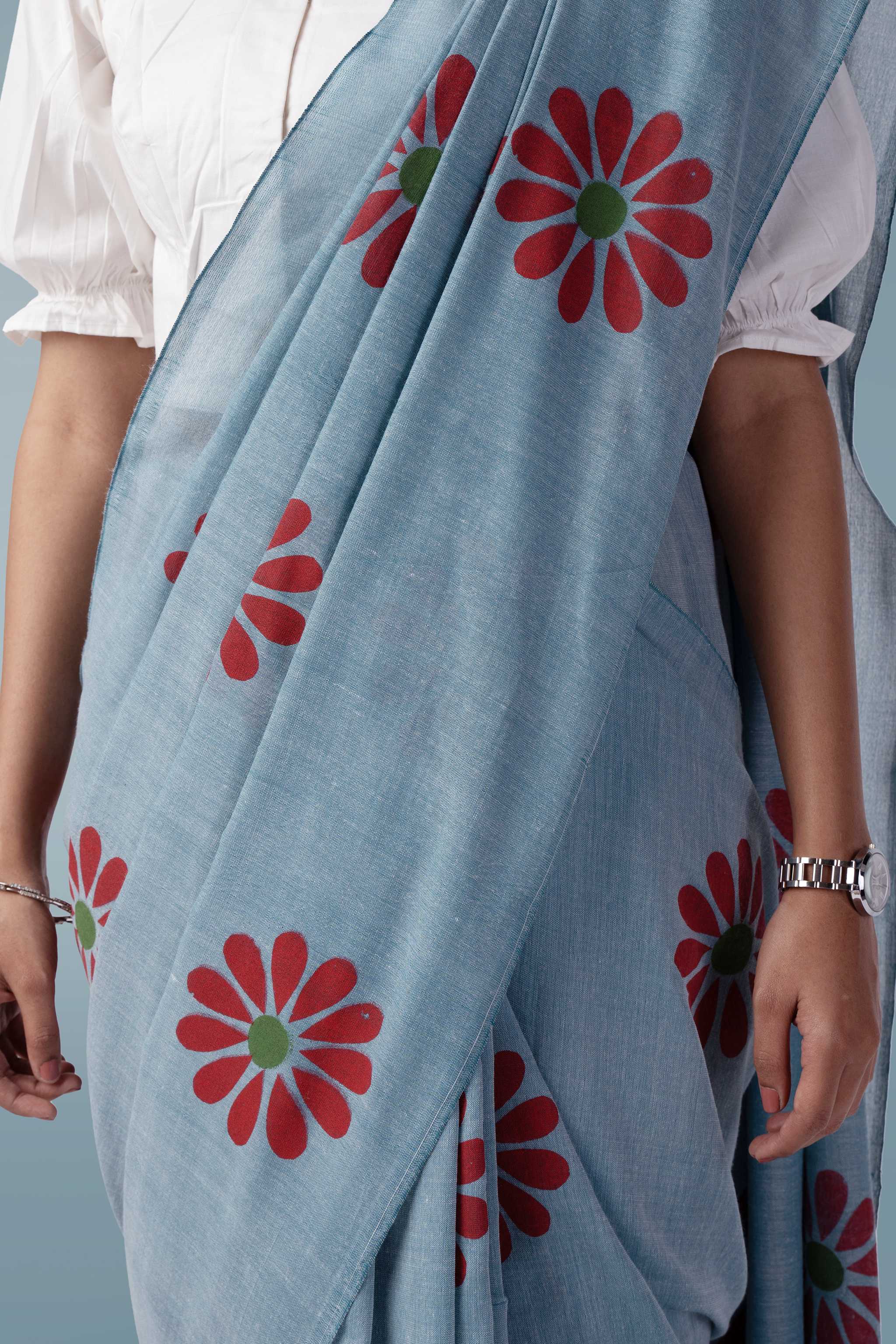 Mint Green Ultra-light Handspun Khadi Saree