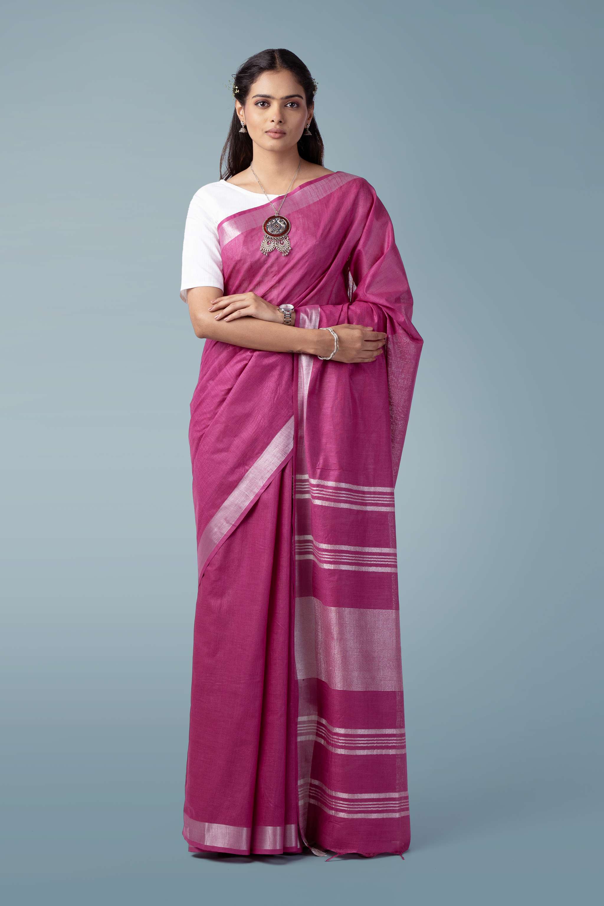 Plum Naturally Dyed Celuvé Saree