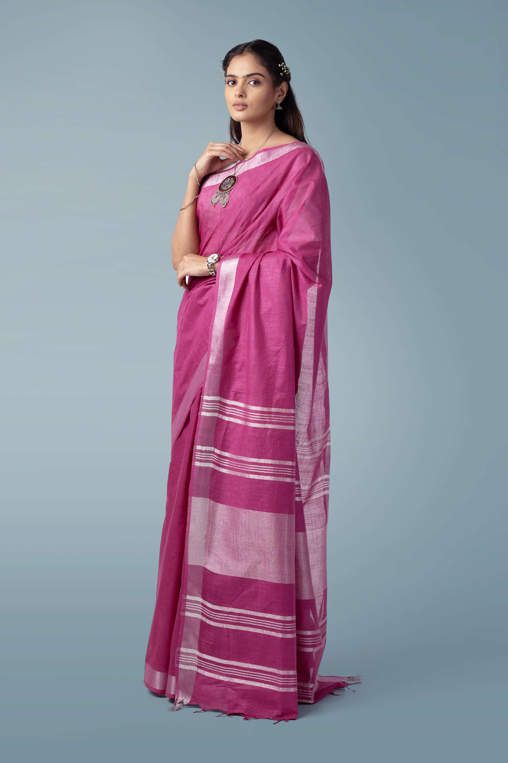 Plum Naturally Dyed Celuvé Saree