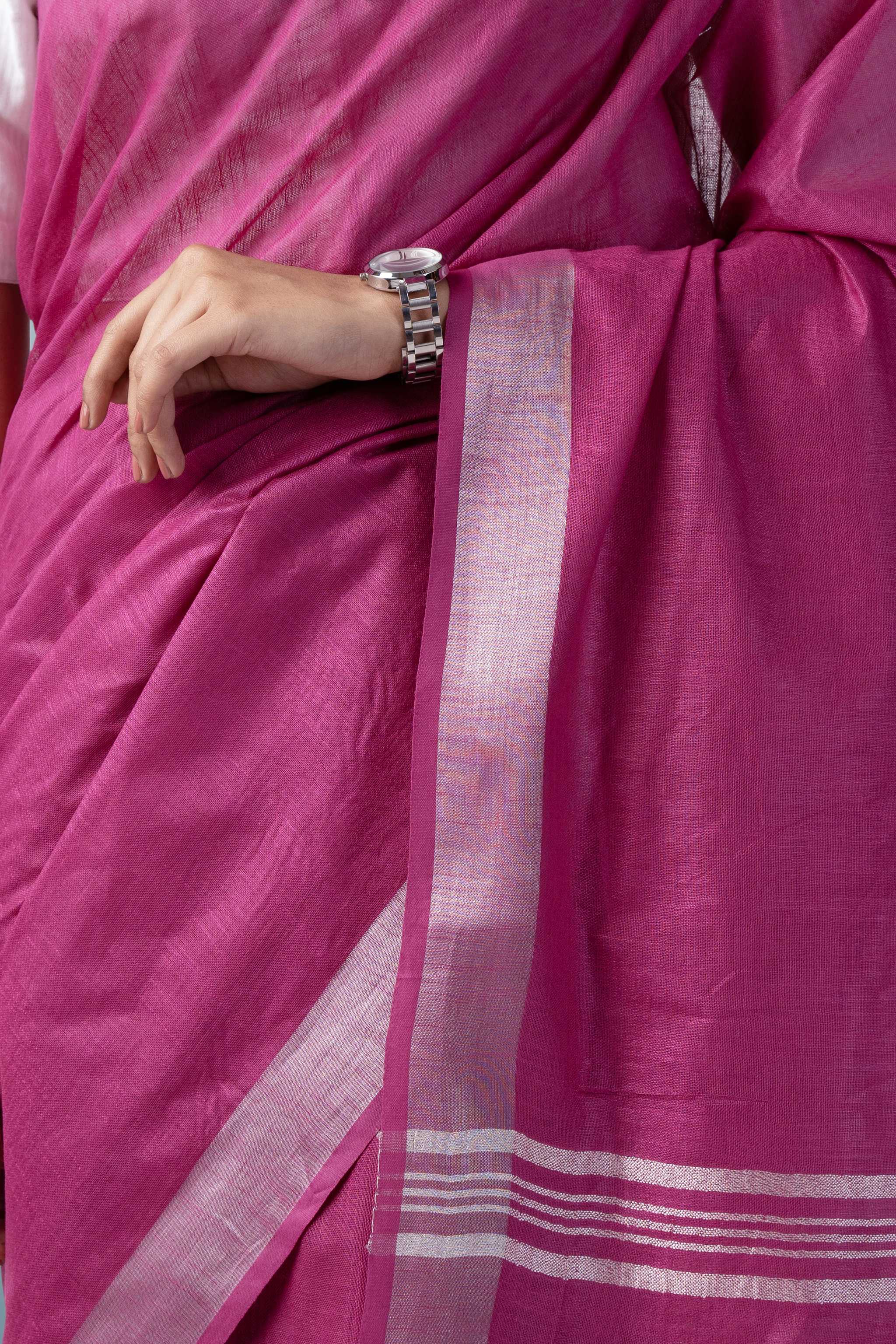 Plum Naturally Dyed Celuvé Saree