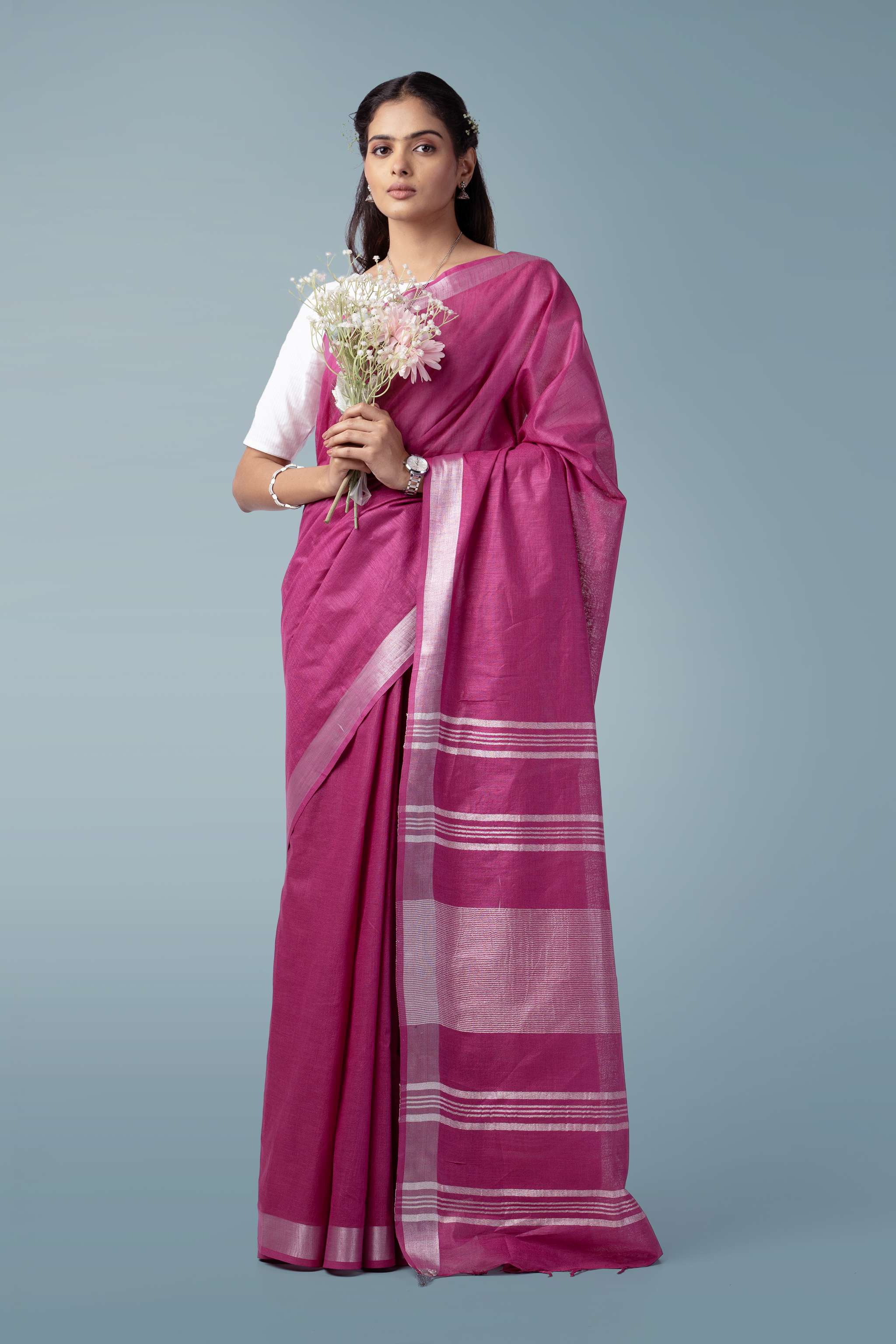 Plum Naturally Dyed Celuvé Saree