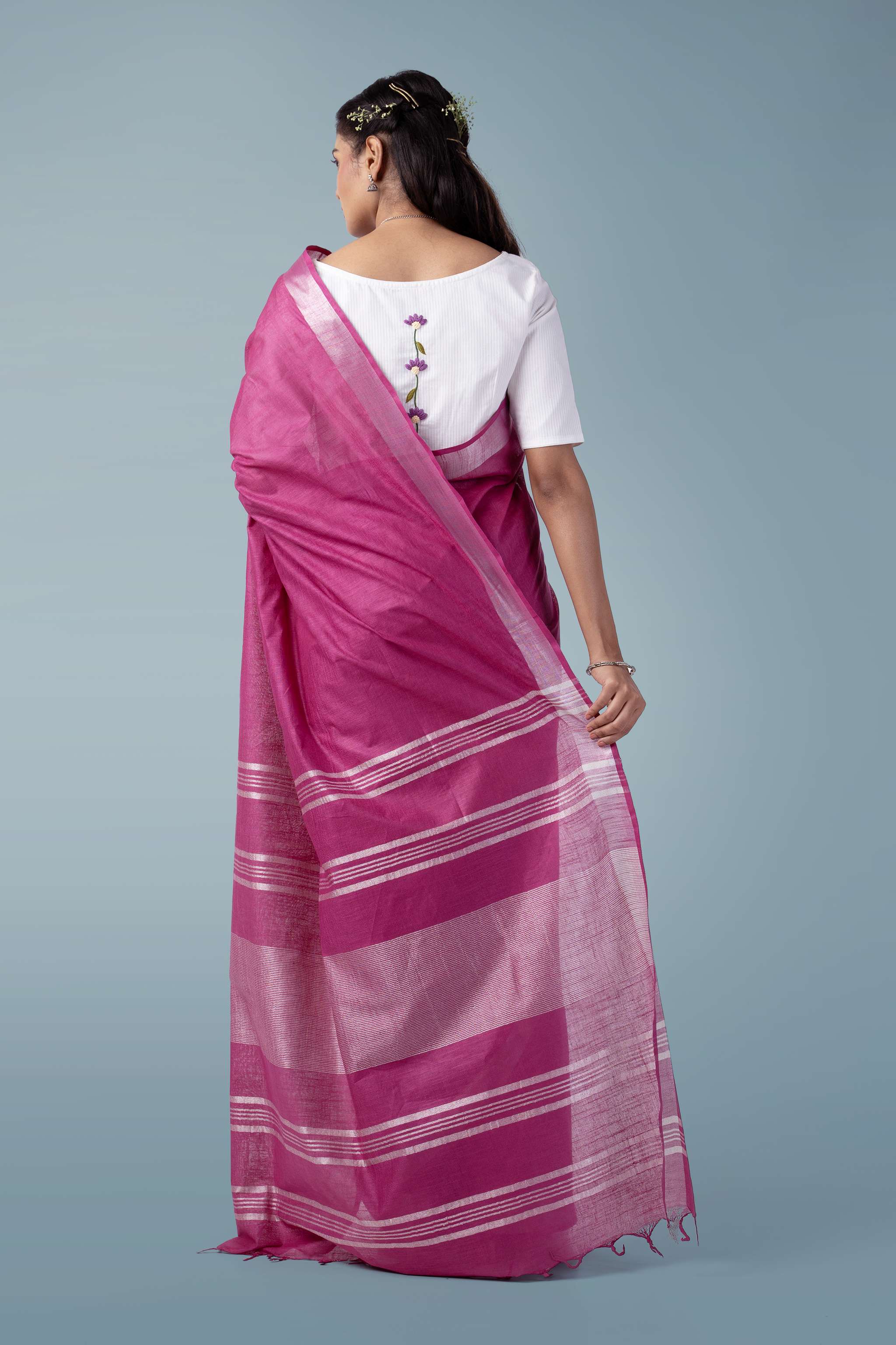 Plum Naturally Dyed Celuvé Saree