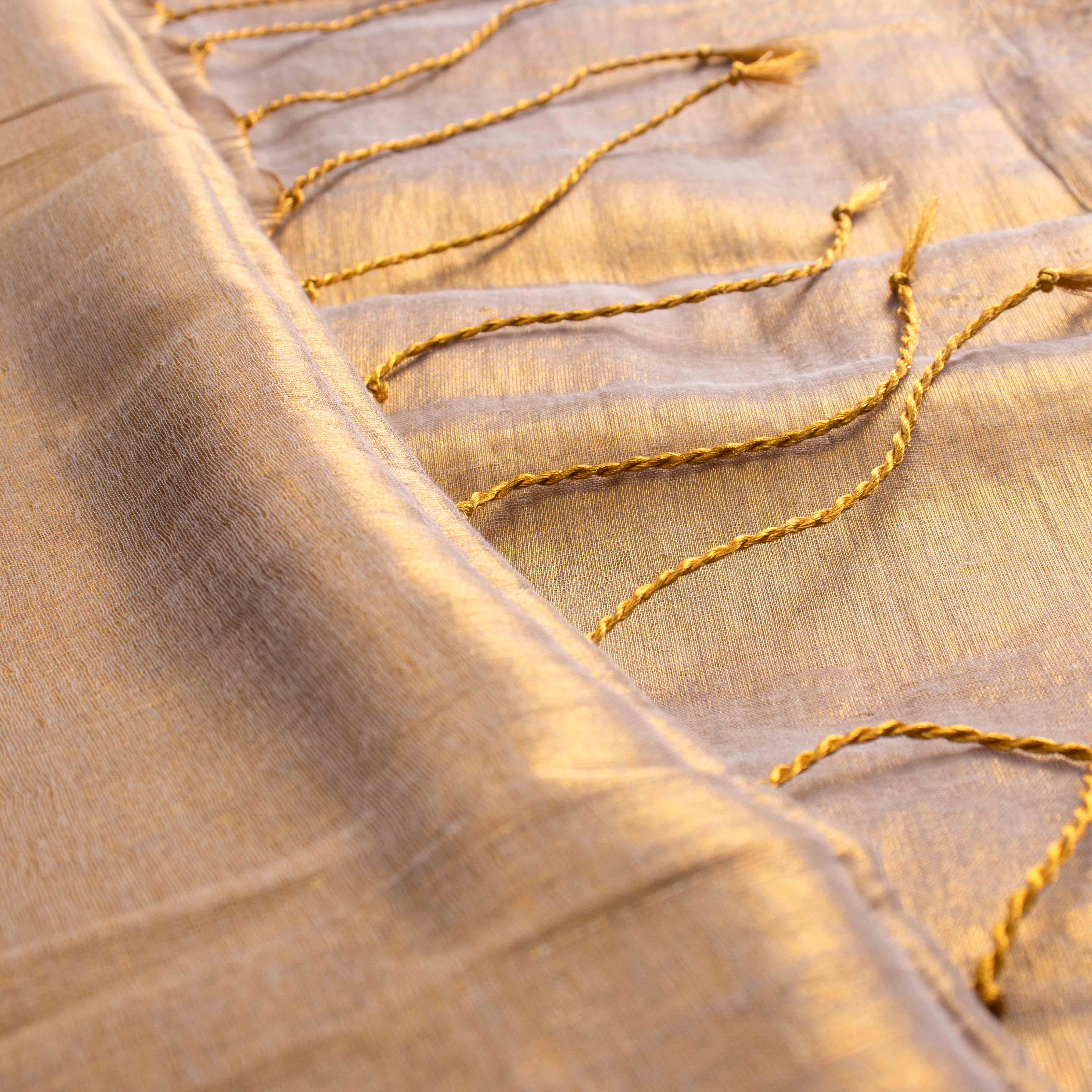 Airy Organic Tissue Silk Saree in Smoky Grey