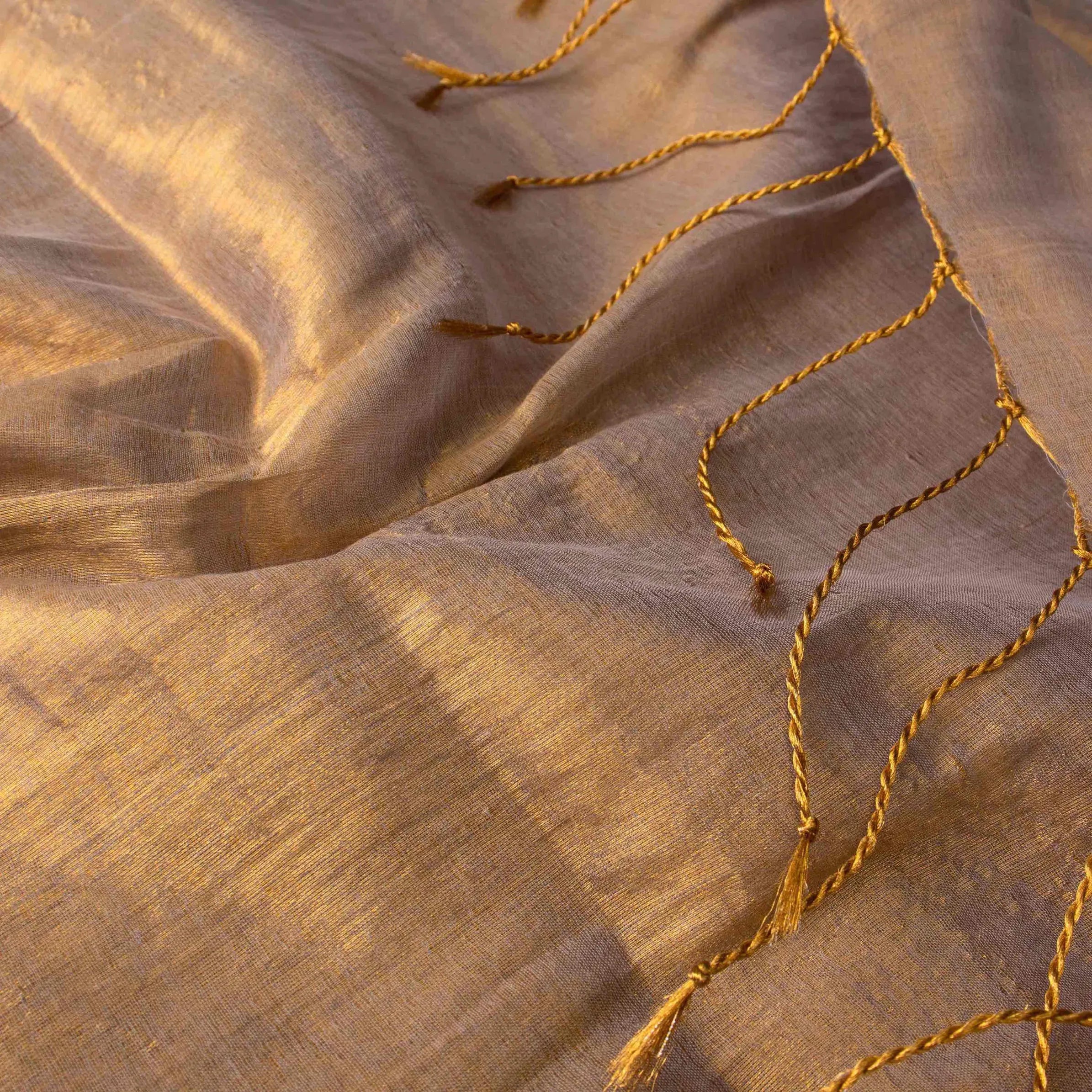 Airy Organic Tissue Silk Saree in Smoky Grey