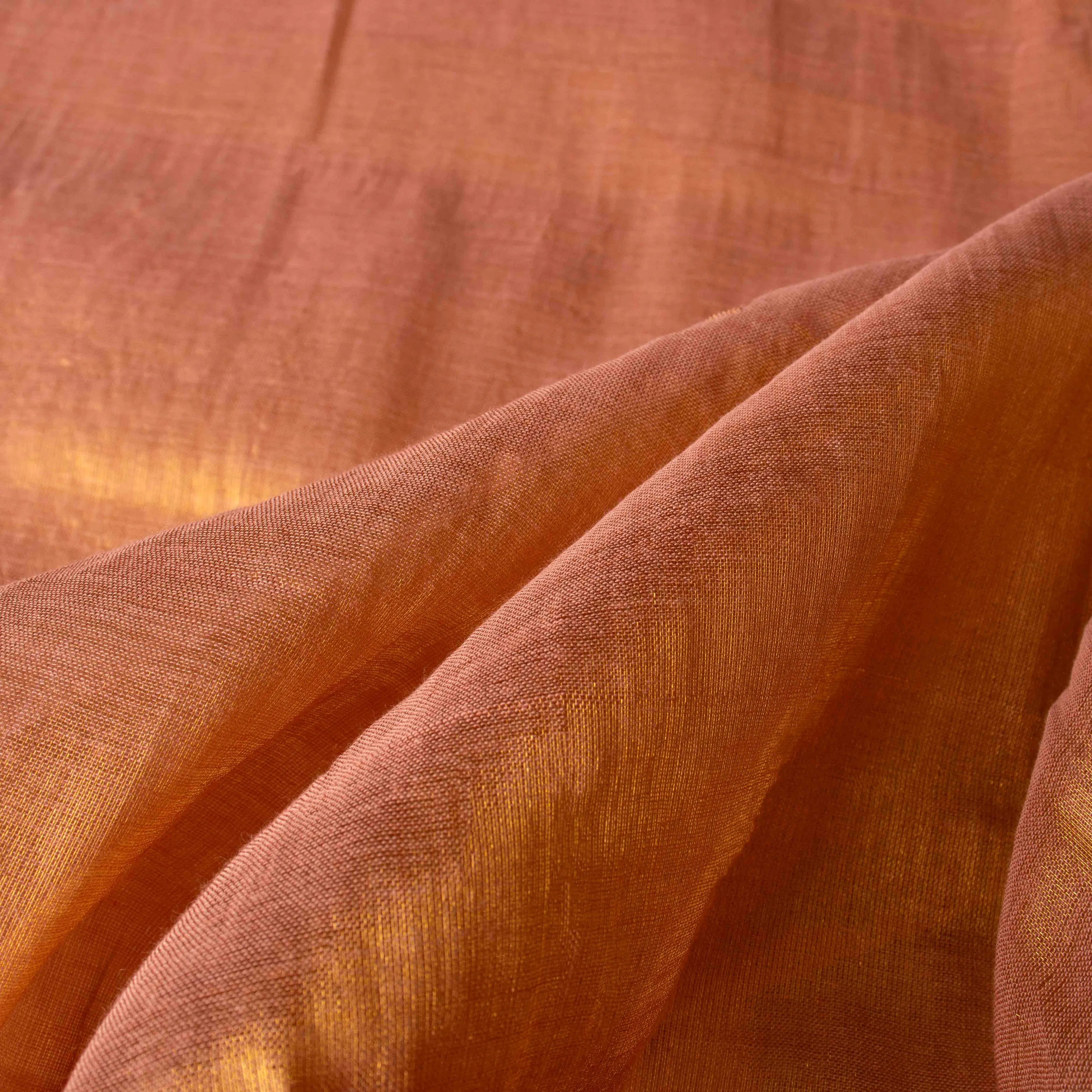 Airy Organic Tissue Silk Solid Saree in Mauve