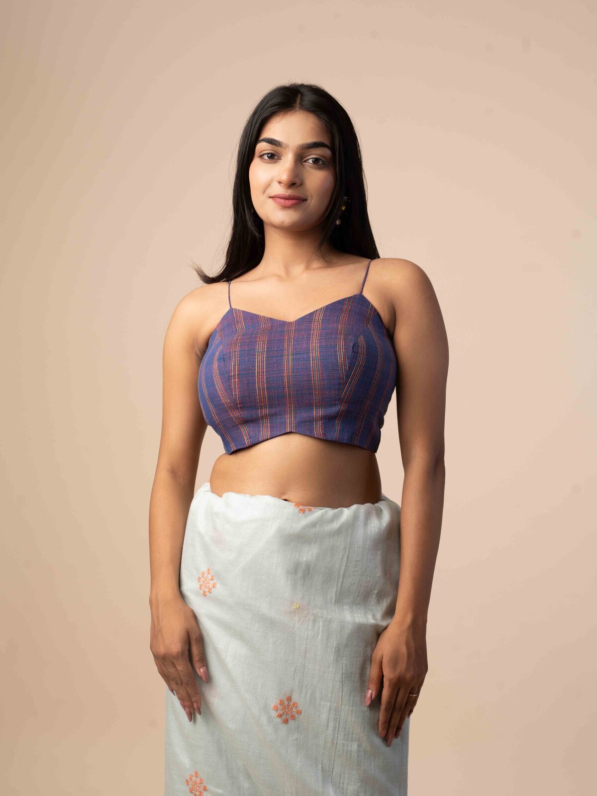 Neerja Handwoven Checkered Strap Blouse